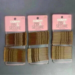 Conair Bobby pin brown 3 packs new